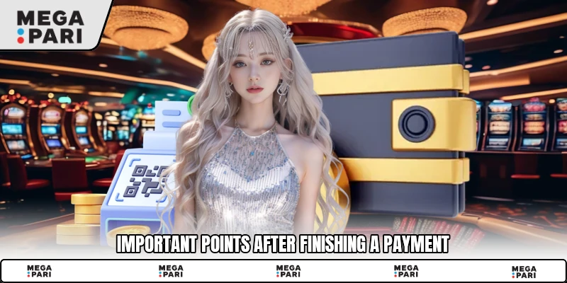 Important points after finishing a payment